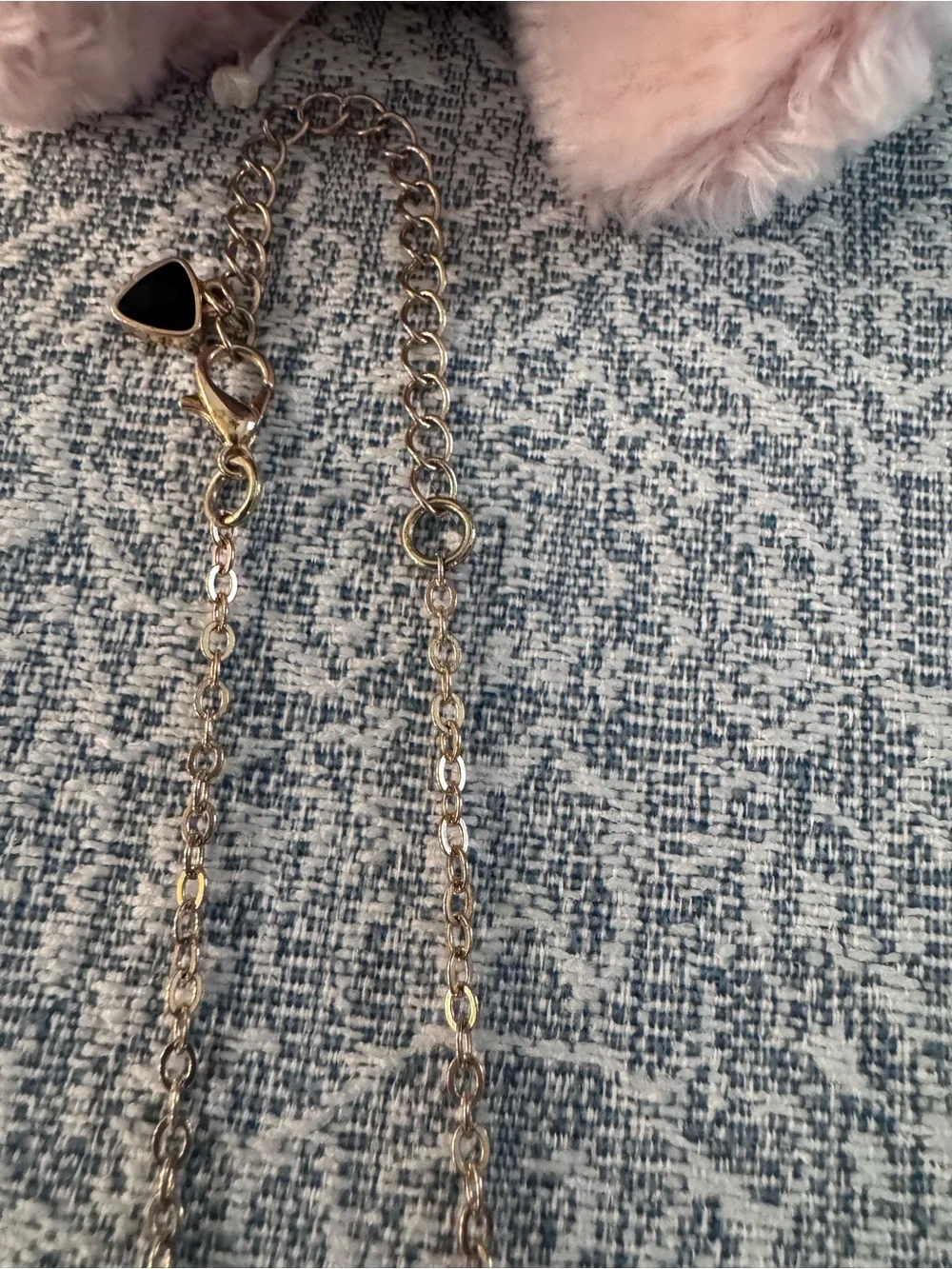 Elegant Black Triangle Lariat Necklace Bracelet Earrings Set